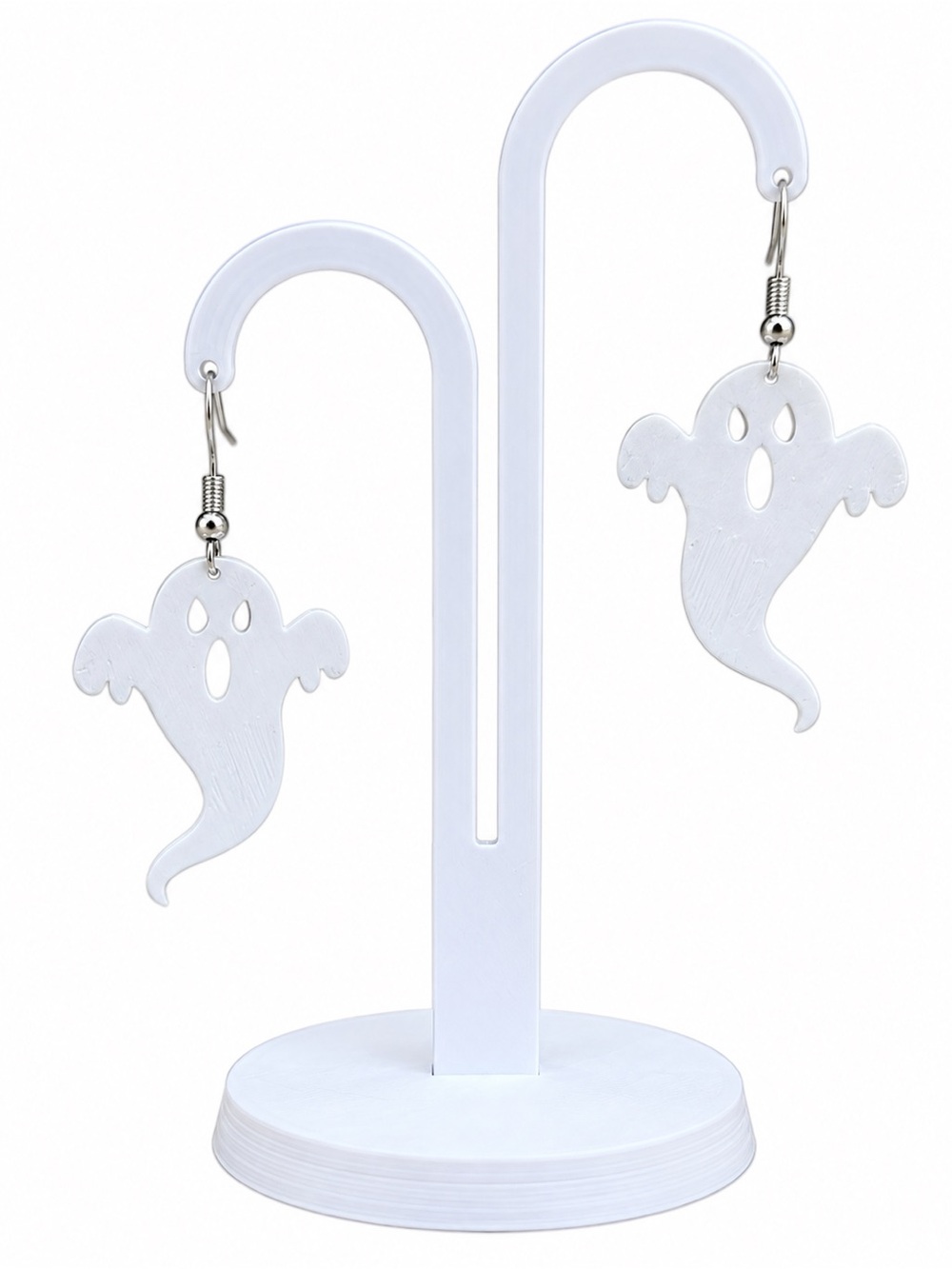 White Ghost Dangle Earrings for Women - Playful Halloween Jewelry